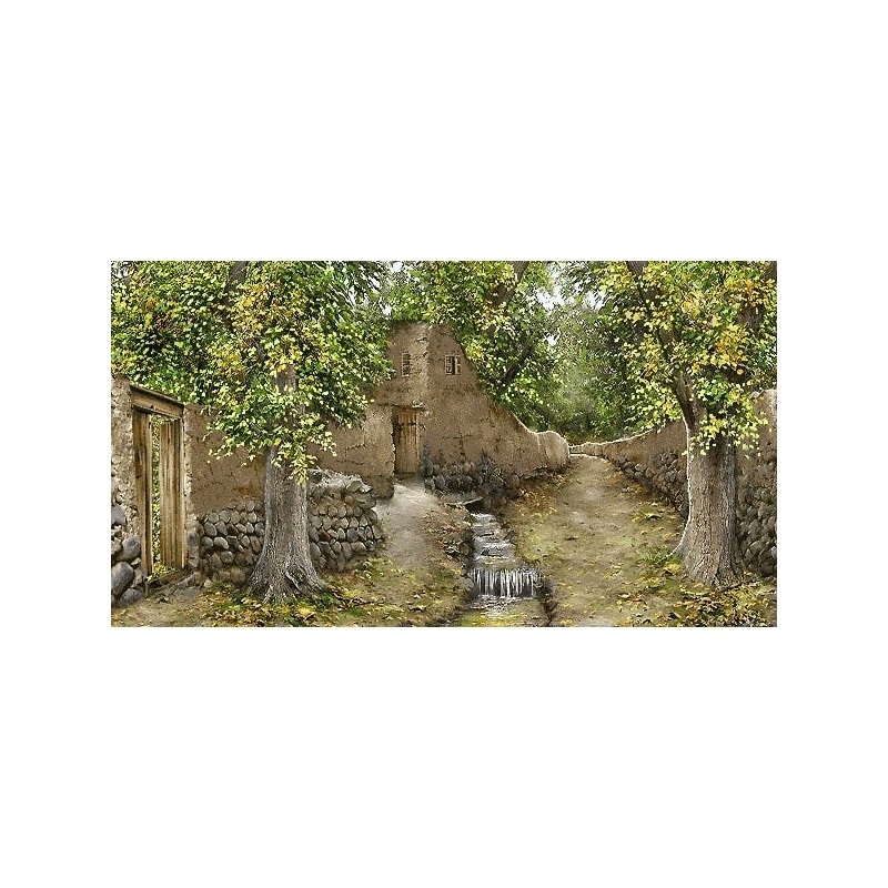 نخ و نقشه تابلو فرش طبیعت کد 85