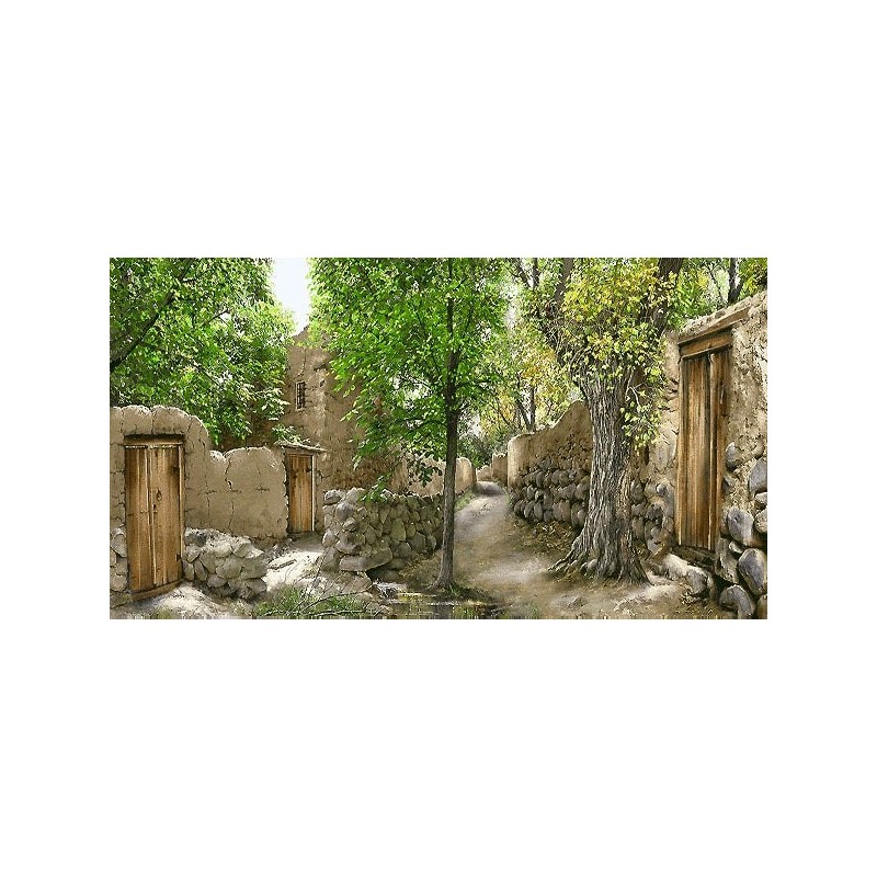 نخ و نقشه تابلو فرش طبیعت کد 87